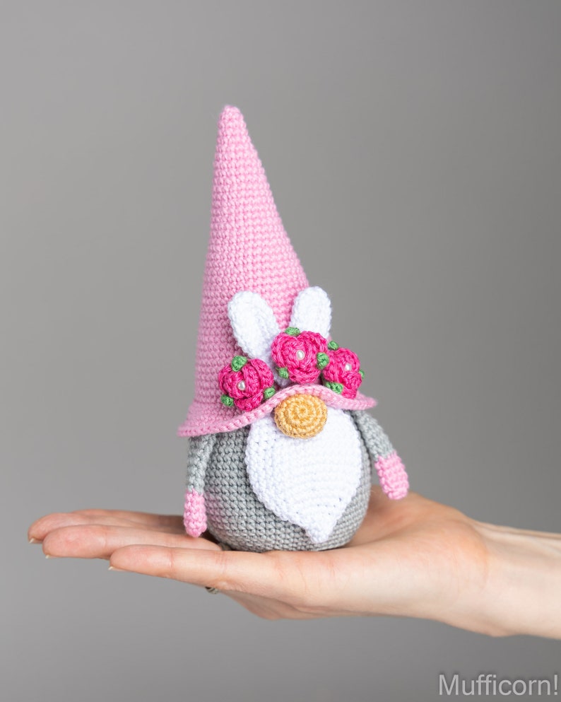 Crochet patterns Easter bunny and crochet egg pattern, Crochet gnome amigurumi pattern, Crochet Easter gnomes patterns, Crochet Easter decor image 6