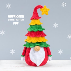 Crochet patterns Christmas tree gnome, Christmas amigurumi gnome pattern, Crochet winter gnome pattern, Christmas crochet ornament pattern