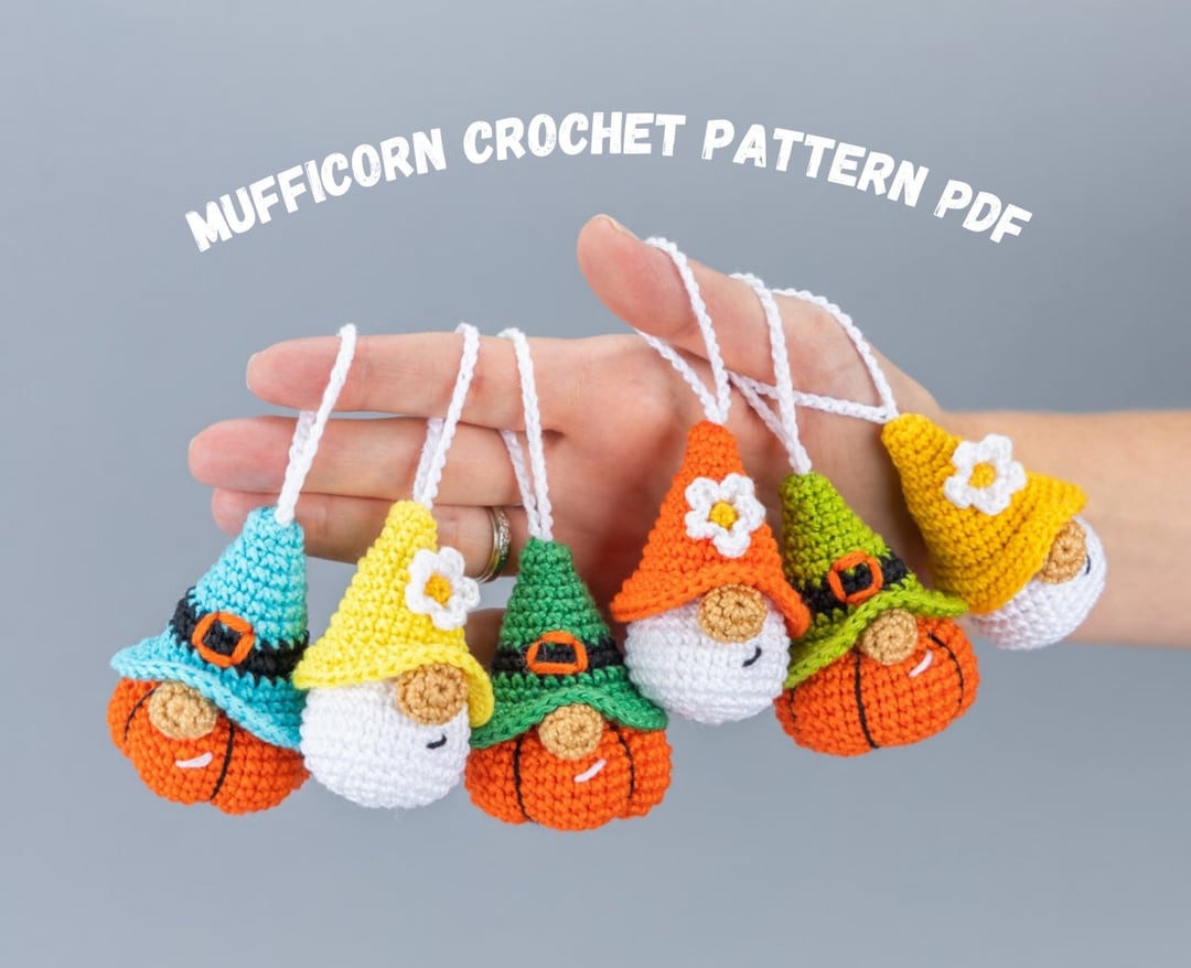 Crochet Patterns Bundle Halloween Amigurumi Gnome Keychains, Crochet ...