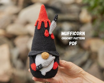 Crochet patterns Halloween gnome, Halloween Gnome amigurumi pattern, Crochet Halloween decor, Crochet Halloween ornament pattern