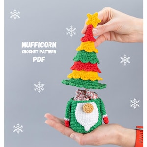 Crochet patterns Christmas tree gnome bowl, Christmas gnome amigurumi pattern, Crochet Christmas ornaments,Amigurumi Christmas gnome decor