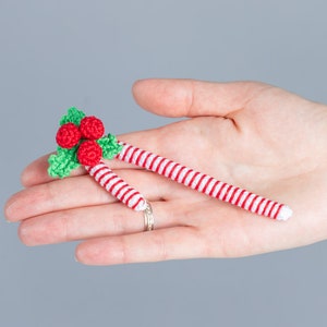 Crochet patterns Christmas gnome with candy cane, Christmas amigurumi gnome pattern, Crochet ornaments, Christmas crochet gnome pattern image 10