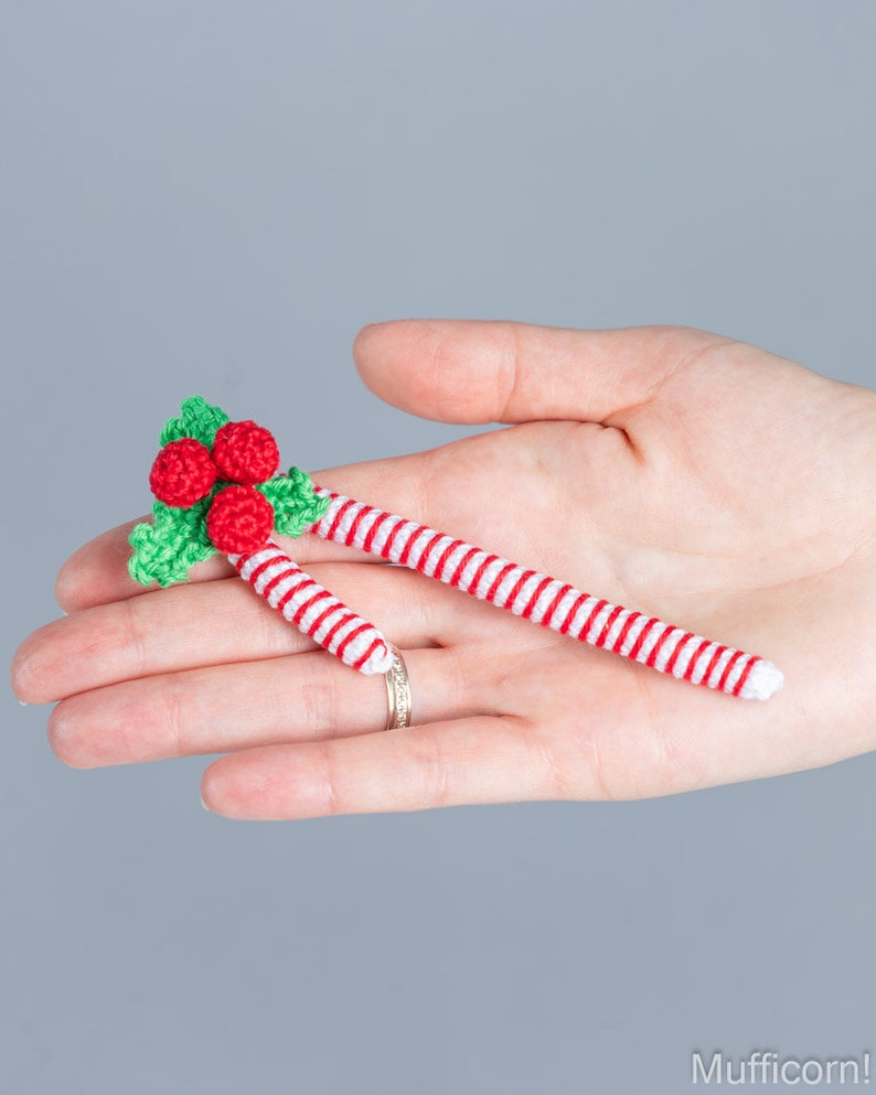 Crochet patterns Christmas gnome with candy cane, Christmas amigurumi gnome pattern, Crochet ornaments, Christmas crochet gnome pattern image 10