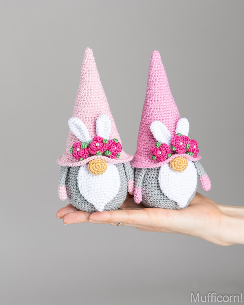 Crochet patterns Easter bunny and crochet egg pattern, Crochet gnome amigurumi pattern, Crochet Easter gnomes patterns, Crochet Easter decor image 8