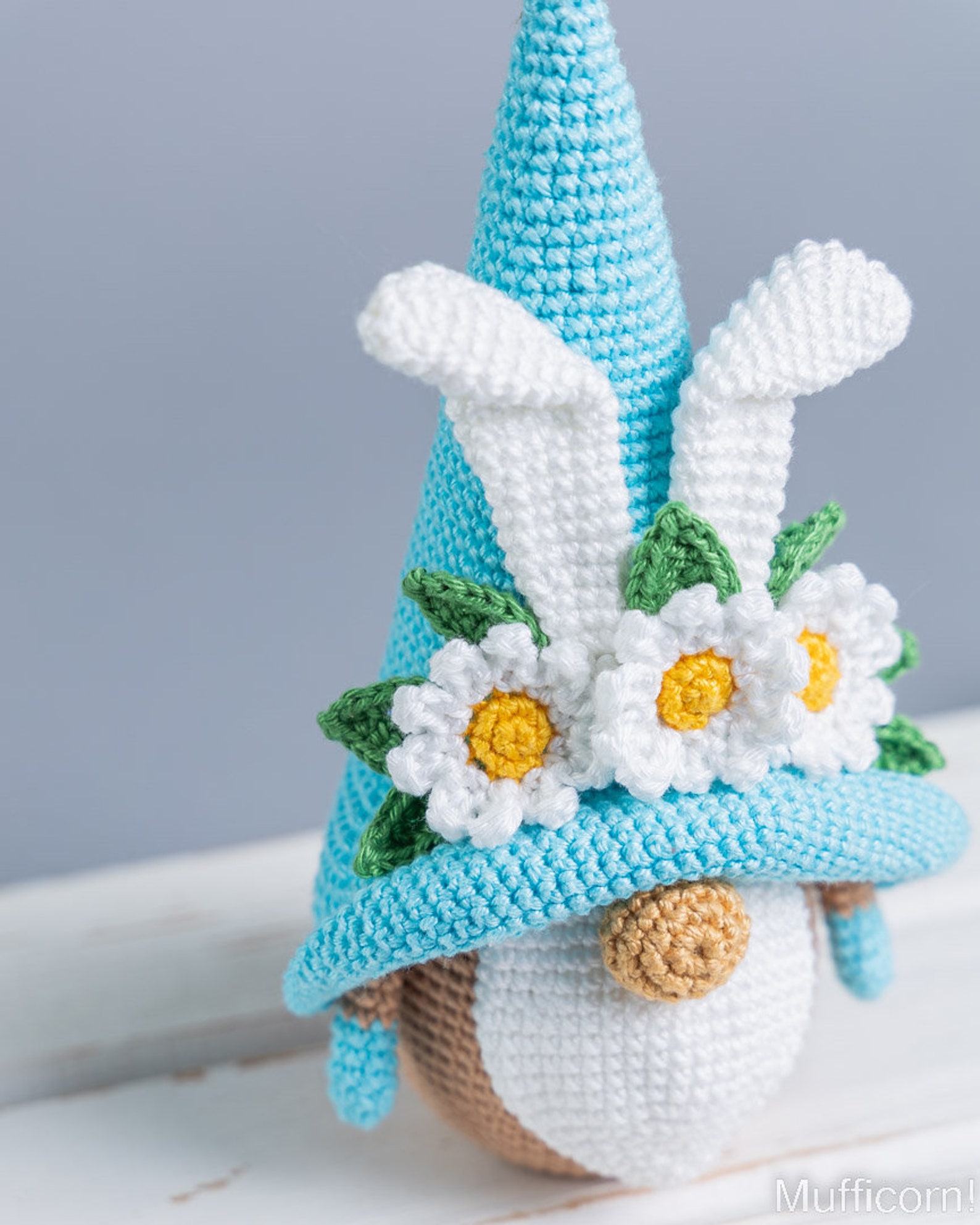 Crochet Patterns Easter Bunny With Crochet Flowers Crochet Etsy