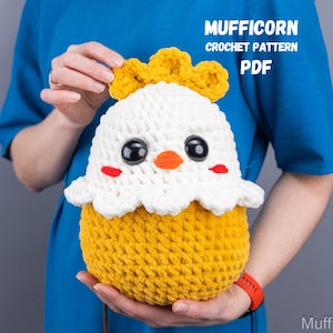 Crochet pattern plush chicken, Crochet bird Amigurumi pattern, Crochet animals easy crochet patterns, Crochet Easter chick pattern