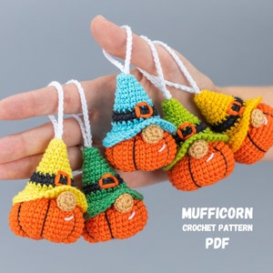 Crochet patterns Halloween amigurumi gnome pumpkin, Crochet pumpkin keychain gnome pattern, Halloween crochet pattern Crochet Halloween gift