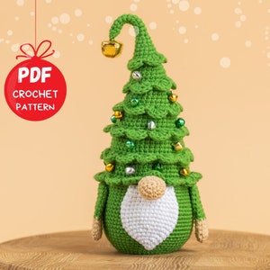 Crochet patterns Christmas tree gnome, Christmas amigurumi gnome pattern, Crochet winter gnome pattern, Christmas crochet gnome pattern