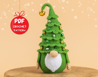 Crochet patterns Christmas tree gnome, Christmas amigurumi gnome pattern, Crochet winter gnome pattern, Christmas crochet gnome pattern