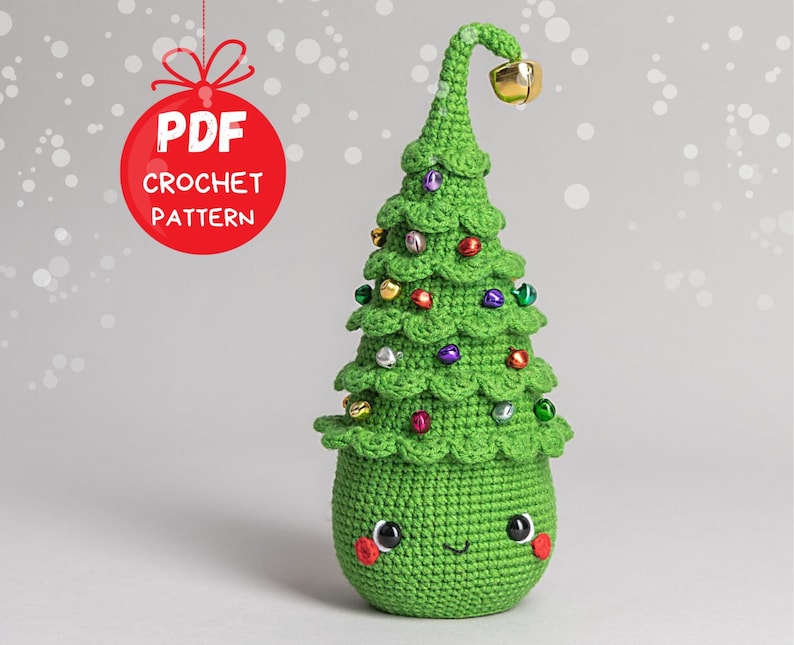 Sapin de Noël au crochet, modèle de poupée amigurumi de Noël, modèle de décoration de Noël au crochet, modèle de cadeau de Noël Amigurumi image 1