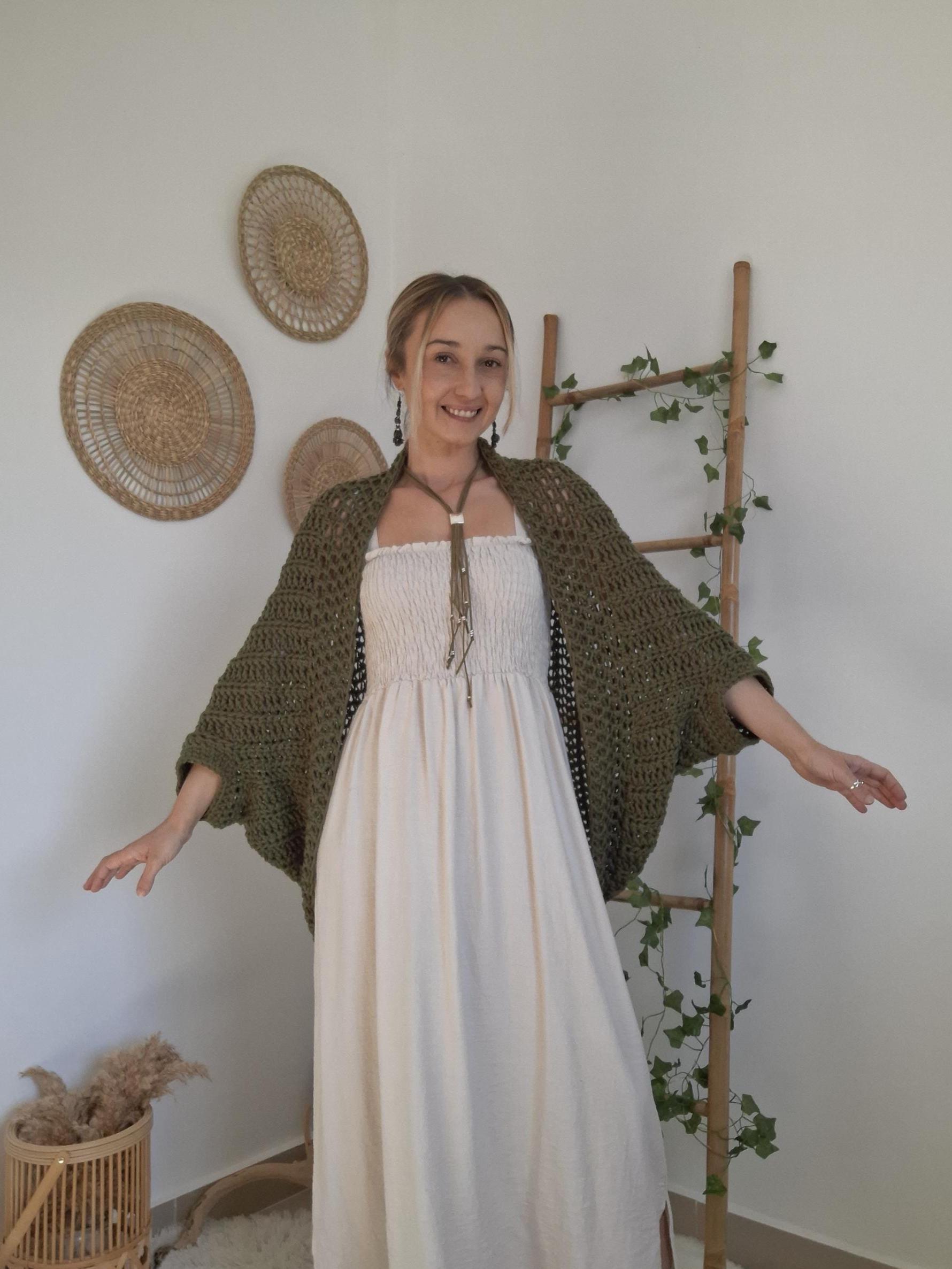 YOMACY Gebreide Cocoon Ophalen, Boho Vest Voor Vrouwen, Sjaal Trui Gebreid Kabelwikkel Met Mouwen, Gebreid Wikkel, Gezellige Gebreide Cocoon Ophalen, Donkerblauw, One size