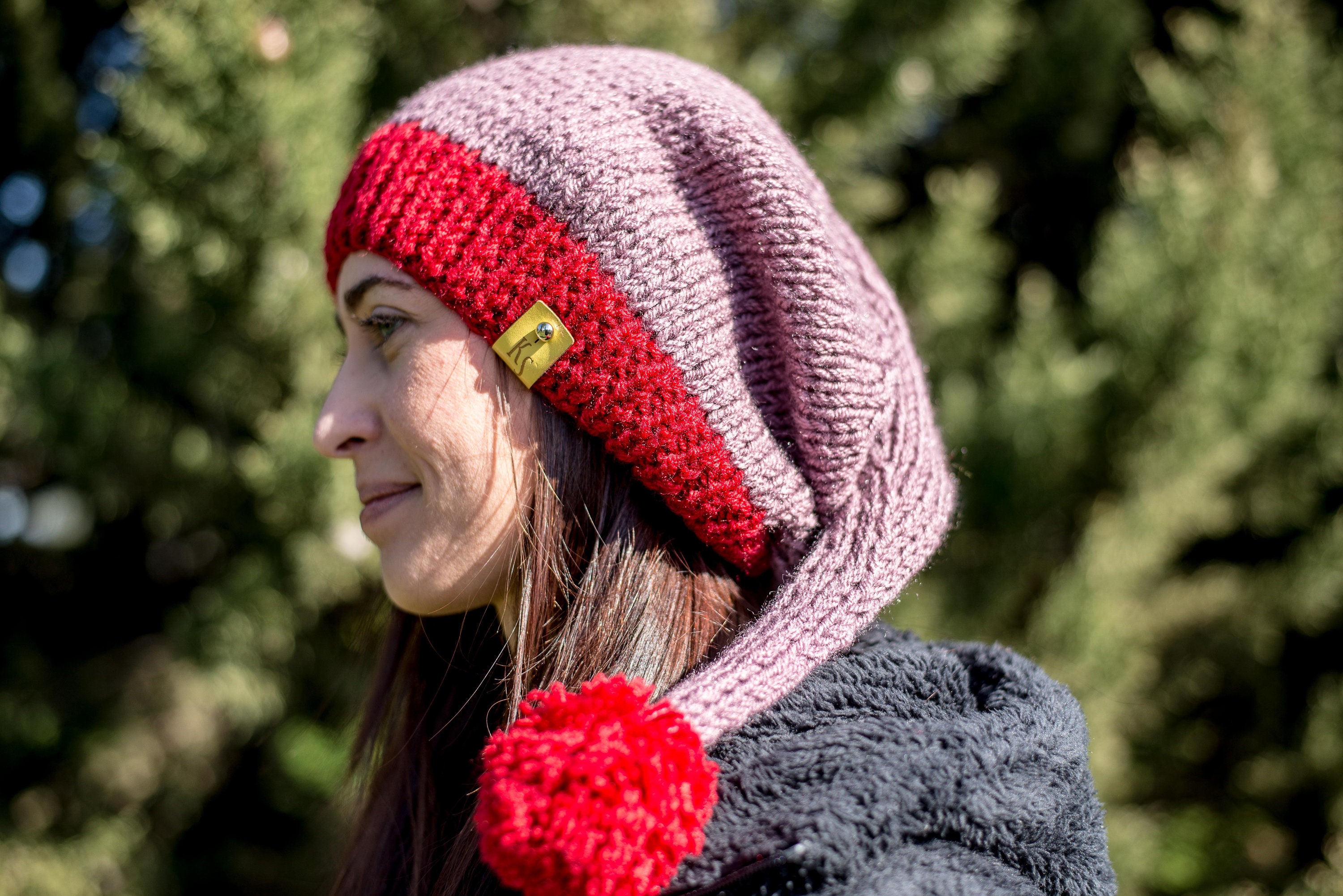 Pixie Hat Handknitted Hat Long Tail Hat 