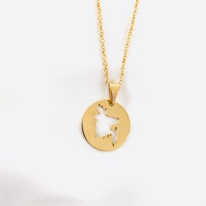 Circle Bangladesh map necklace - Gold/Silver/Rose Gold