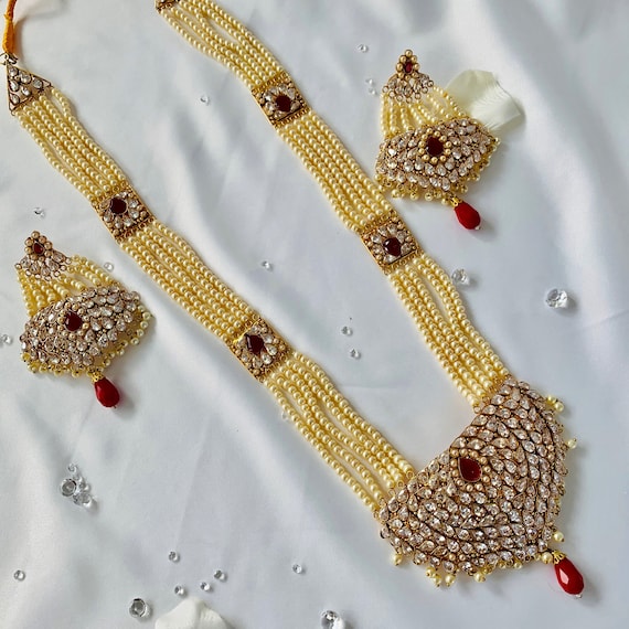 Jewellery Set Red Pearl (SouthAsian/Pakistani/Bangladeshi/Indian)