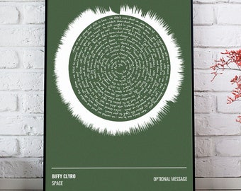 Biffy Clyro Poster Only Revolutions Album Lyrics Print Framed Original Art