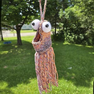 Yip Yip- Colorful Crocheted Car Hanger, Small