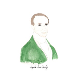 Augustin-Louis Cauchy A3 Eco-Friendly STEM Role Model Print