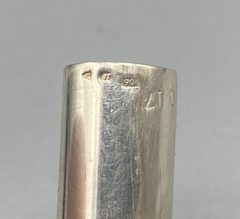 Rare Art Deco Ornate Hallmarked Solid 900 Silver Austrian Lipstick Case
