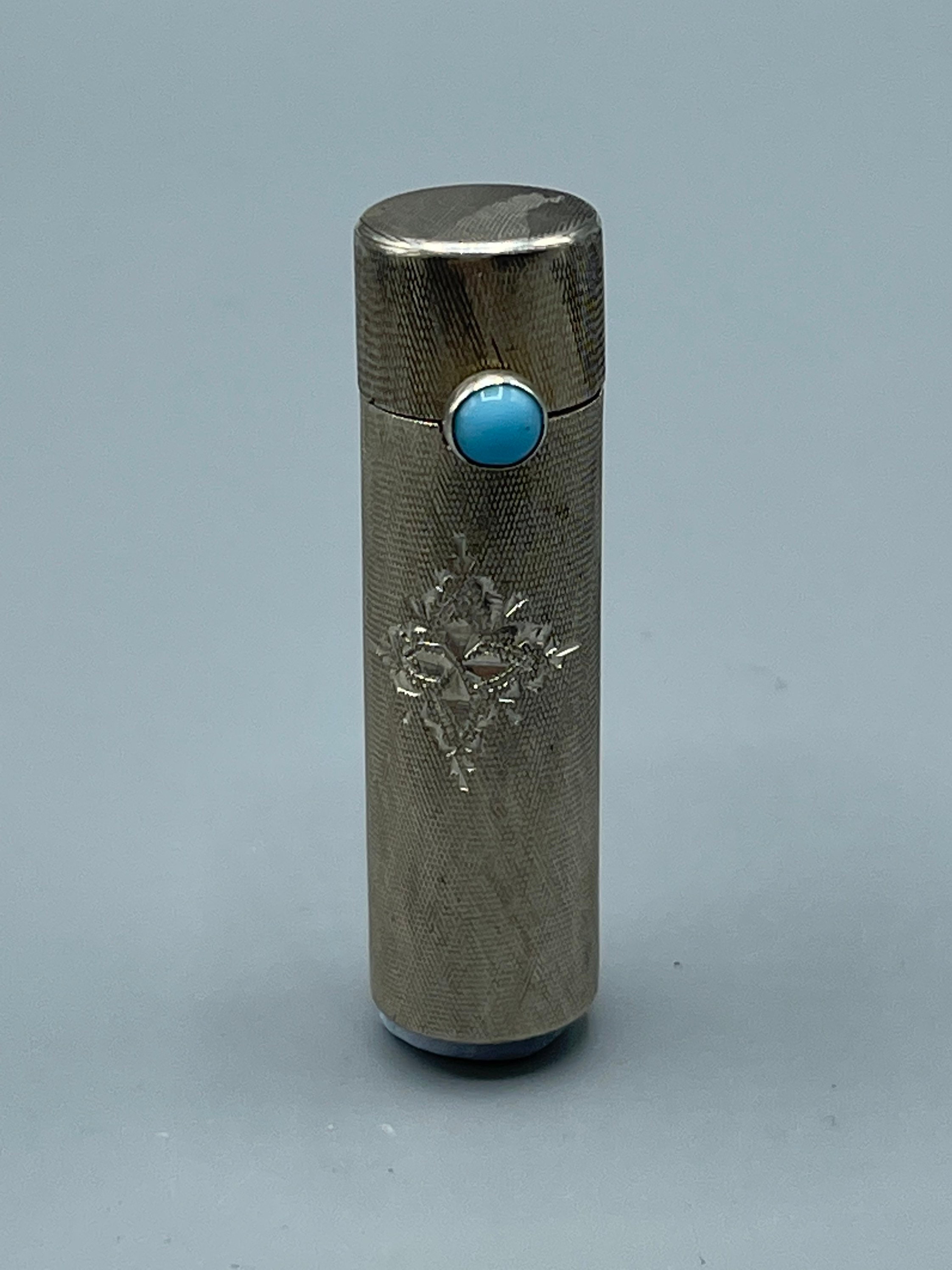 Italian 800 Silver Lipstick Holder with Turquoise Vintage – The Jewelry  Lady's Store