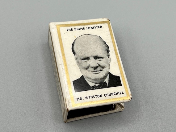 Sir Winston Churchill Figure Match Holder Sir Winston Churchill Figure Match Holder