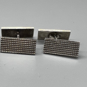 Norway Axel Holmsen Vintage Hallmarked Solid Sterling Silver Chunky Cufflinks