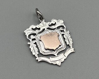 Superb Victorian 1901 Birmingham Hallmarked Sterling Silver Shield Fob