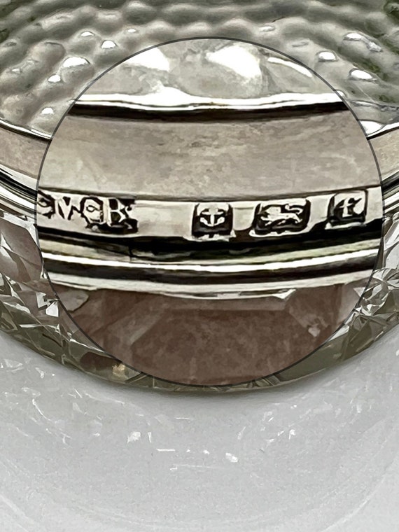 Edwardian 1905 Large Solid Silver Vanity Jar with… - image 5