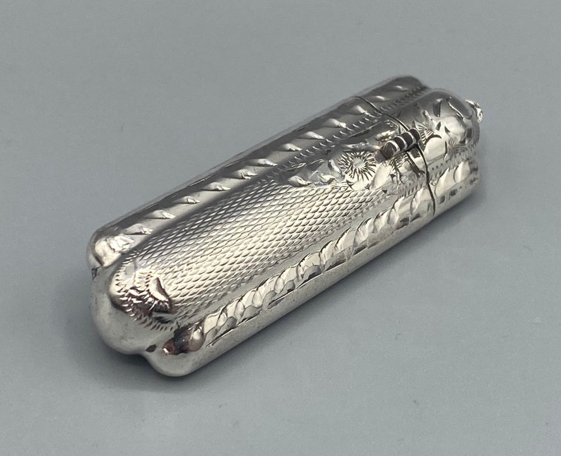 Rare Art Deco Ornate Hallmarked Solid 900 Silver Austrian Lipstick Case