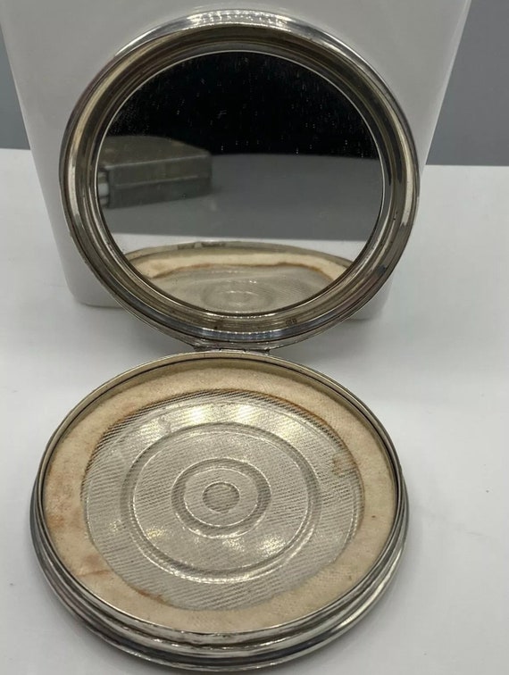 1960’s large solid sterling silver and guilloche … - image 5