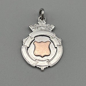 Hervorragende antike Art Deco 1921 Birmingham Hallmarked Sterling Silber Uhrenkette Fob 10.2g