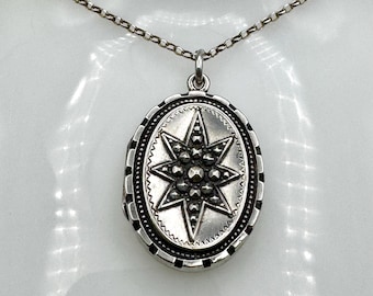 Victorian 1888 Sterling Silver Locket & 20.5” Belcher Chain Adie and Lovekin