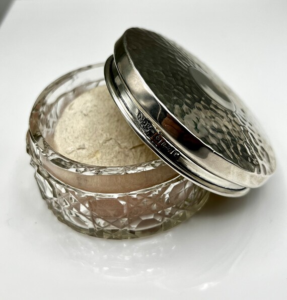 Edwardian 1905 Large Solid Silver Vanity Jar with… - image 8