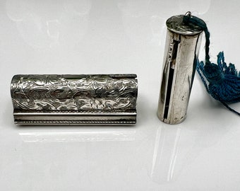 Austrian Vienna Art Deco Hallmarked 900 Silver Lipstick & Mirror Case 26.1g