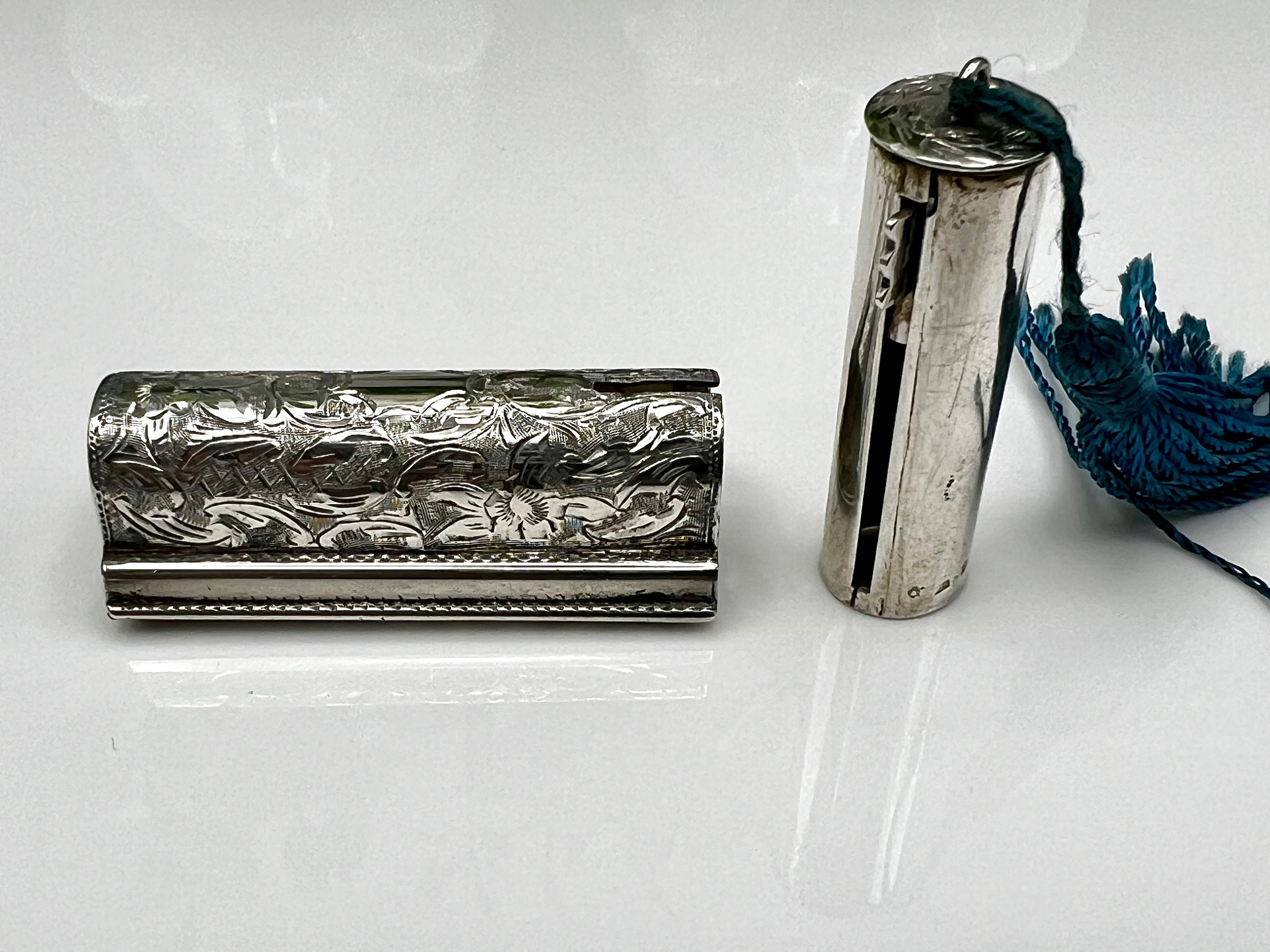アンティーク雑貨 Sterling Silver and Glass Case VTG Antique STERLING SILVER EYE GLASS CASE /Glasses/ #4429