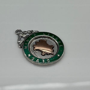 Art Deco 1927 Devon Minor League Birmingham Hallmarked Silver & Emaille Uhrenkette