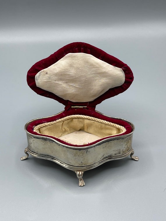 Edwardian 1908 Solid Silver Jewellery/Trinket Box… - image 2