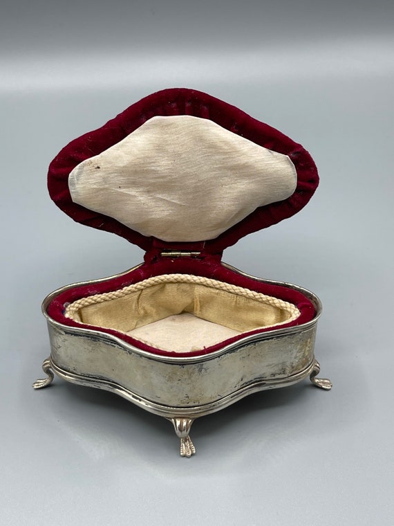 Edwardian 1908 Solid Silver Jewellery/Trinket Box… - image 4