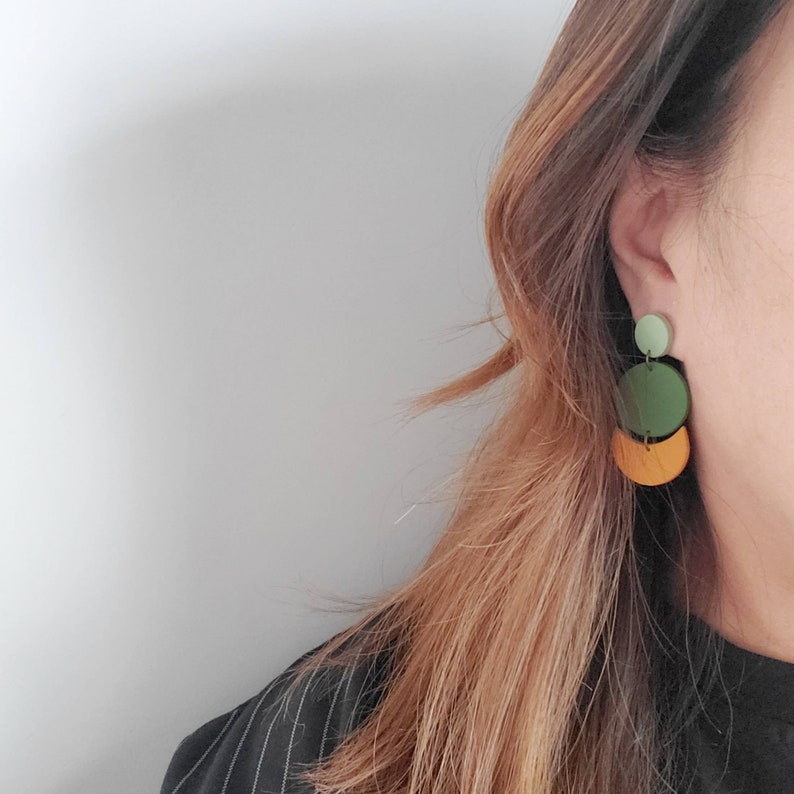 Dangle Drop Earring Handmade Earrings Polymer Clay Earrings Earring
