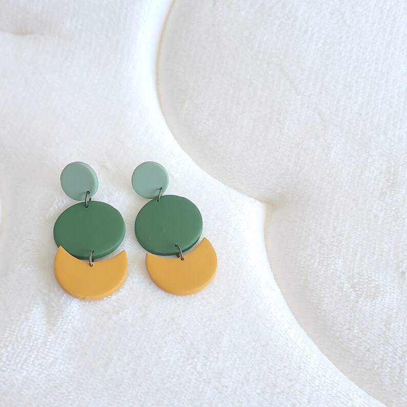 Dangle Drop Earring Handmade Earrings Polymer Clay Earrings Earring
