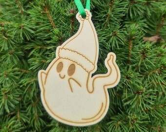 Spooky christmas artwork Creepy christmas stickers Cute Ghosts in Christmas Hat Sticker Cute gothic decor