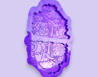 Halloween Cat Keyring Mould From Ouijacorner Collaboration Resin Sillicone Mould 5MM Depth
