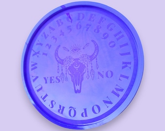Cow Skull Ouija Board Silicone Mold, Spirit Talking Board (5MM Depth)