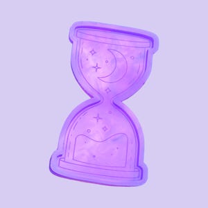 Large Hourglass Moon Silicone Mould Resin Mould 4MM Depth Mould Kawaii Cute Cosmic
