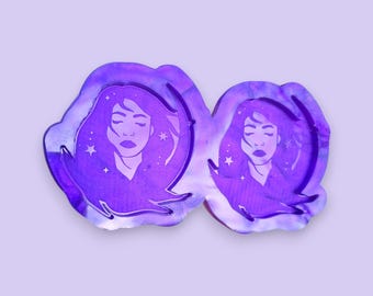 Moon Woman Silicone Mould: Resin Charms & Wax Melts