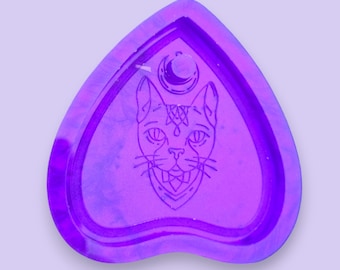 Sphynx Cat Planchette Resin Mold: Ouija Pendant, Keyring, Earring