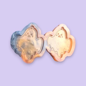 Halloween Silicone Mould Angry Ghost Spooky Resin Mould Keyring Earring or Pendant 3MM Depth Mould