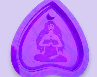 Namaste Girl Planchette Resin Mould, Ouija Pendant, Earring Size
