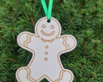 Wooden Christmas Tree Decoration Gingerbread Man Handmade Wooden Ornament Mariah Carey Christmas Song