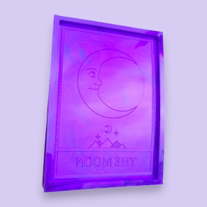 The Moon Tarot Card Silicone Mould for Resin Casting Mold Making