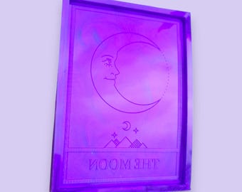 The Moon Tarot Card Silicone Mould for Resin Casting Mold Making